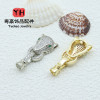 Diy Jewelry Accessories Micro-inlaid Zirconium Leopard Head Necklace Men and Women Pearl