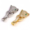 Diy Jewelry Accessories Micro-inlaid Zirconium Leopard Head Necklace Men and Women Pearl