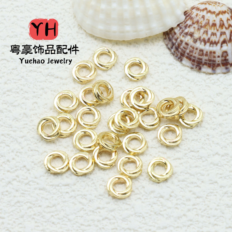 14k Gold-filled Color-protected Twist Closed-mouth Separator Circle Twisted Gasket Diy