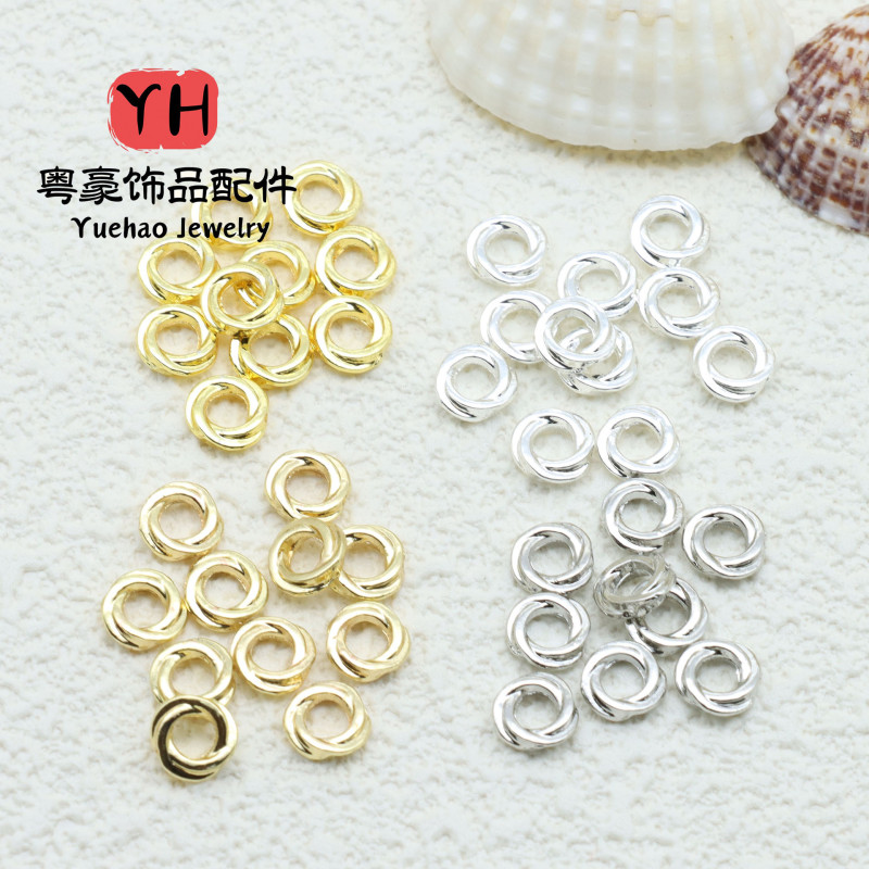 14k Gold-filled Color-protected Twist Closed-mouth Separator Circle Twisted Gasket Diy
