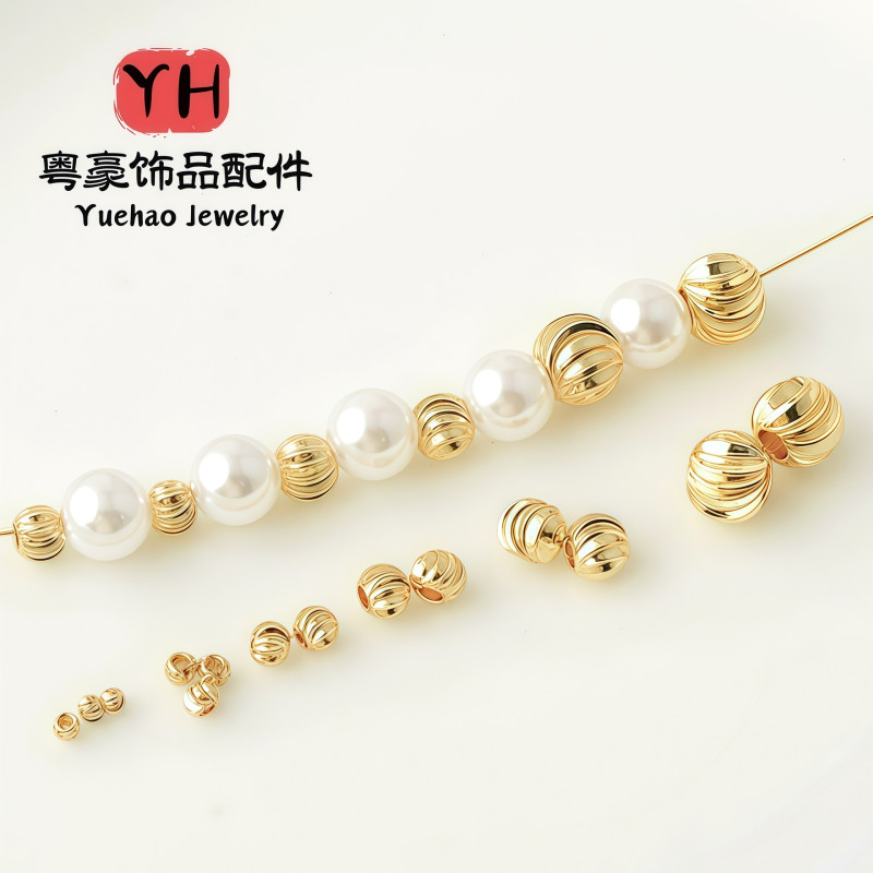 14k Gold-filled Color-protected Diy Jewelry Accessories Copper Beads Watermelon Batch