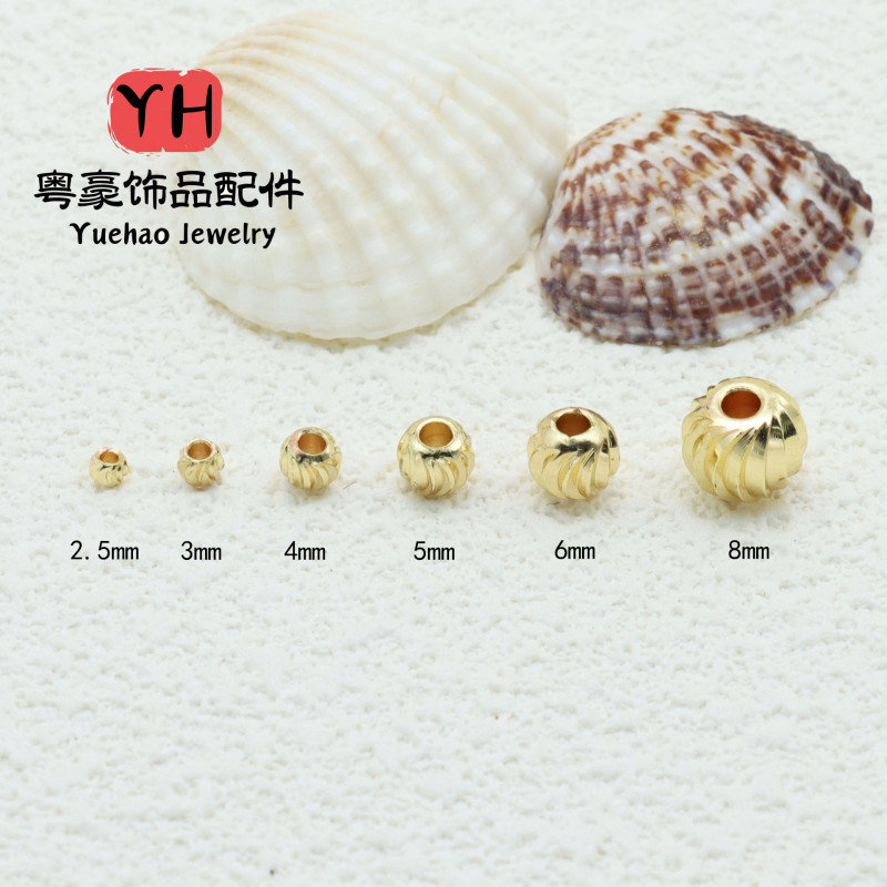 14k Gold-filled Color-protected Diy Jewelry Accessories Copper Beads Watermelon Batch