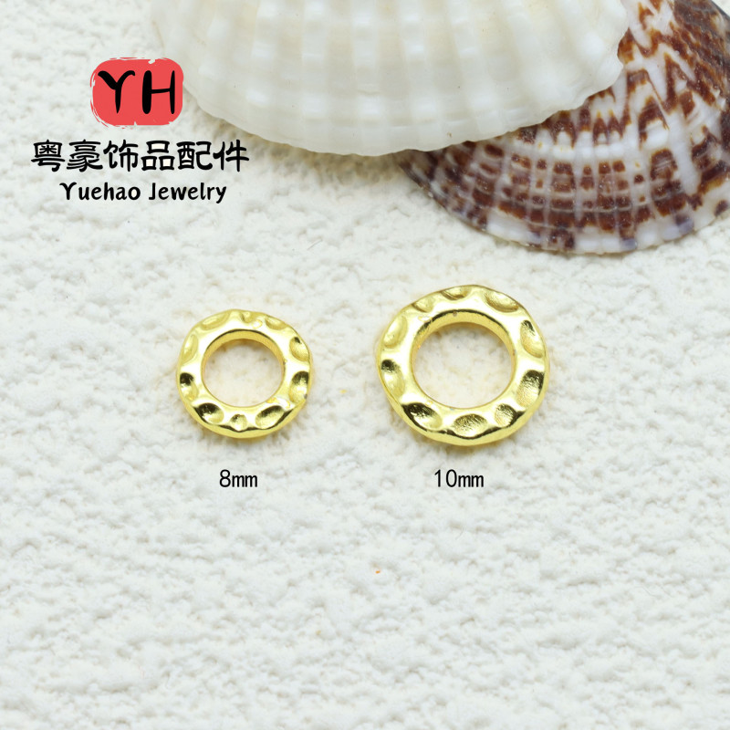14k Gold-filled Color-preserving Universe Circle Running Ring Separator Beads Forged