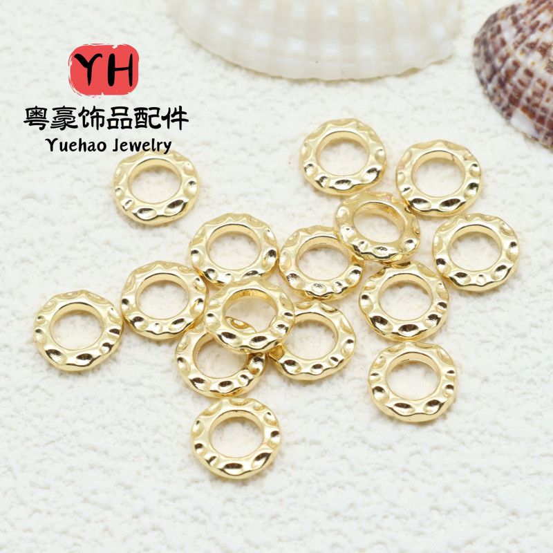14k Gold-filled Color-preserving Universe Circle Running Ring Separator Beads Forged