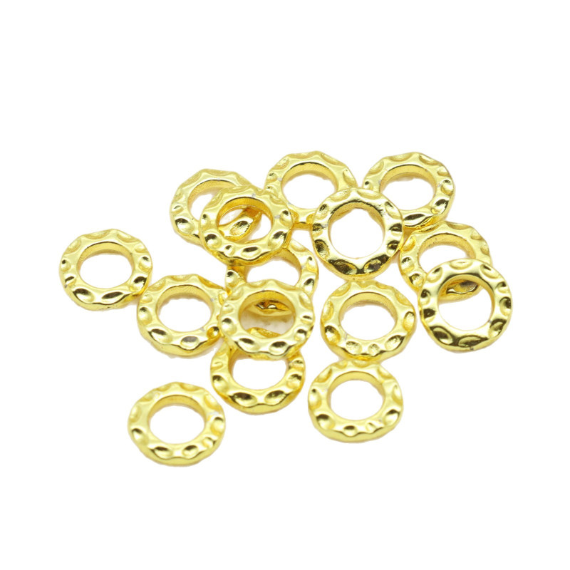 14k Gold-filled Color-preserving Universe Circle Running Ring Separator Beads Forged