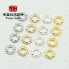 14k Gold-filled Color-preserving Universe Circle Running Ring Separator Beads Forged