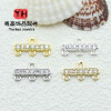14k Gold-filled Color-protected Zircon Three-row Lobster Clasp Diy Handmade Jewelry