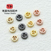 14k Real Gold Plated Color-preserving Zircon Round Spacer Hand-beaded Diy Bracelet Bead