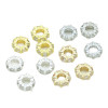 14k Gold-filled Color-preserving Micro-paved Zircon Large Hole Drill Ring Bead Spacer Diy