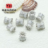 14k Gold-filled Color-preserving Micro-paved Zircon Spacer Beads Small Waist Bucket Diy