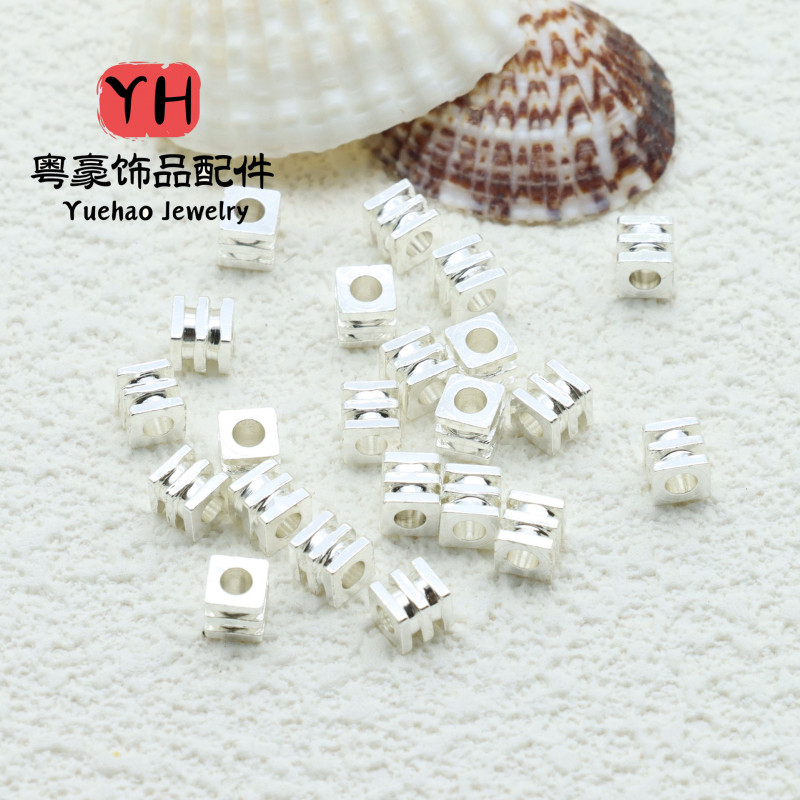 14k Gold-filled Color-protected Three-layer Square Beads Diy Handmade Jewelry Accessories