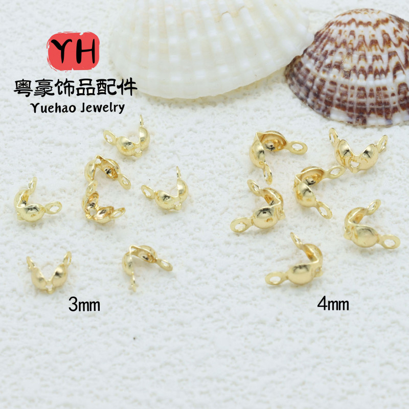 14k Gold Color-preserving Covered Buckle Accessories Bracelet Necklace Ending Double Ear
