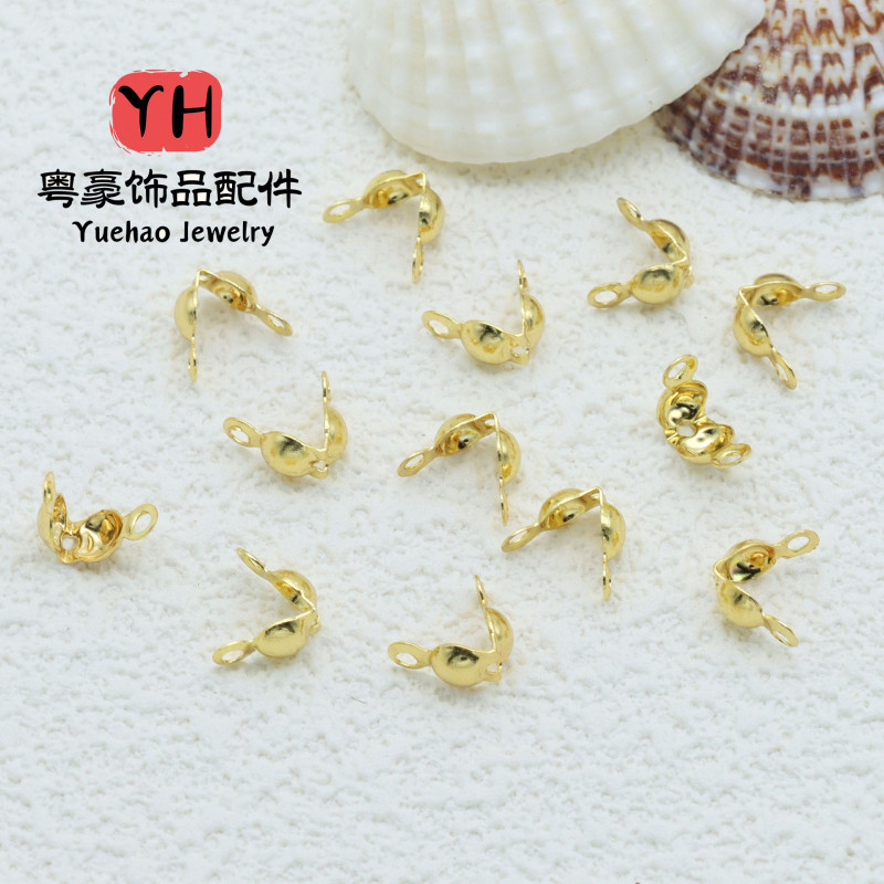14k Gold Color-preserving Covered Buckle Accessories Bracelet Necklace Ending Double Ear