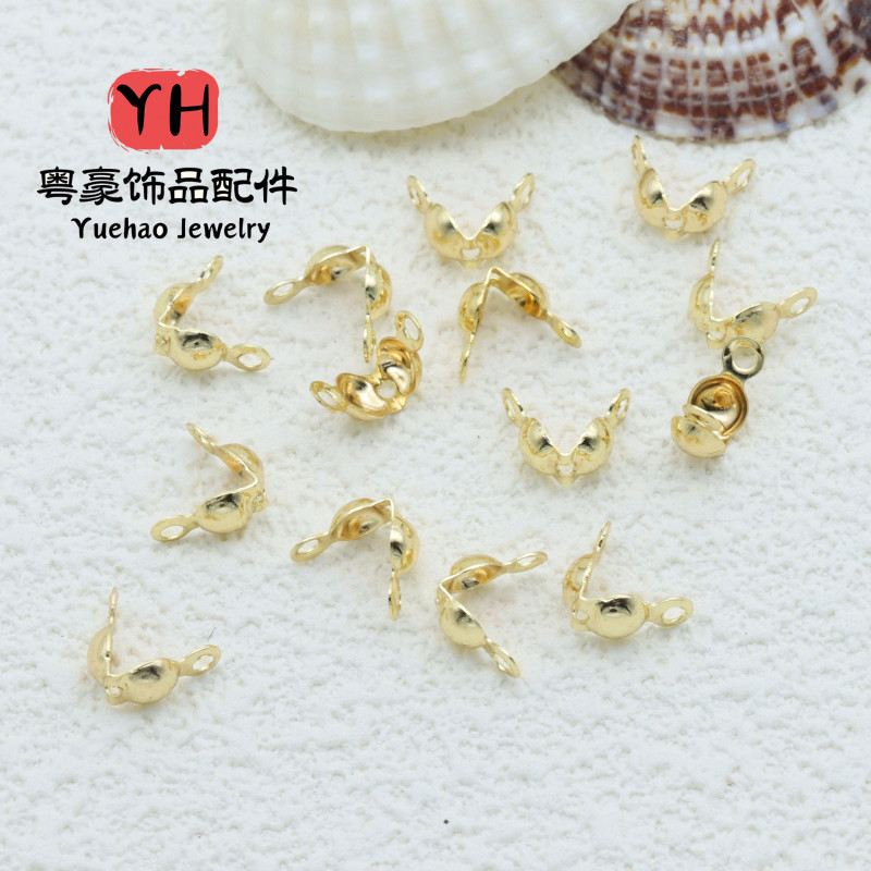 14k Gold Color-preserving Covered Buckle Accessories Bracelet Necklace Ending Double Ear
