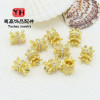 Copper Plated 18k Real Gold High Color Retention Micro-paved Zircon Double-sided Tori