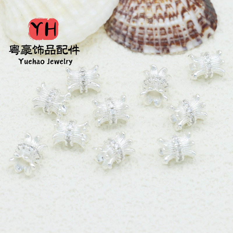 Copper Plated 18k Real Gold High Color Retention Micro-paved Zircon Double-sided Tori