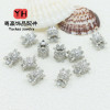 Copper Plated 18k Real Gold High Color Retention Micro-paved Zircon Double-sided Tori