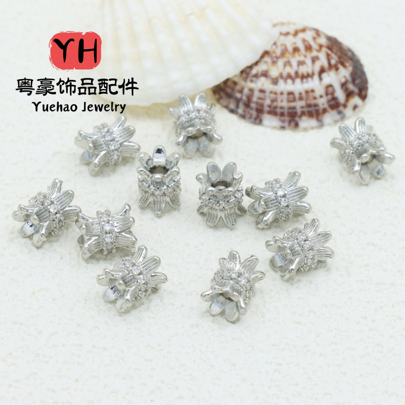 Copper Plated 18k Real Gold High Color Retention Micro-paved Zircon Double-sided Tori