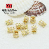 Copper Plated 18k Real Gold High Color Retention Micro-paved Zircon Double-sided Tori