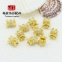 Copper Plated 18k Real Gold High Color Retention Micro-paved Zircon Double-sided Tori