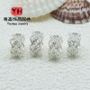 14k Color-preserving Inlaid Zircon Spacer Bucket Beads Hollow with Diy Handmade Jewelry