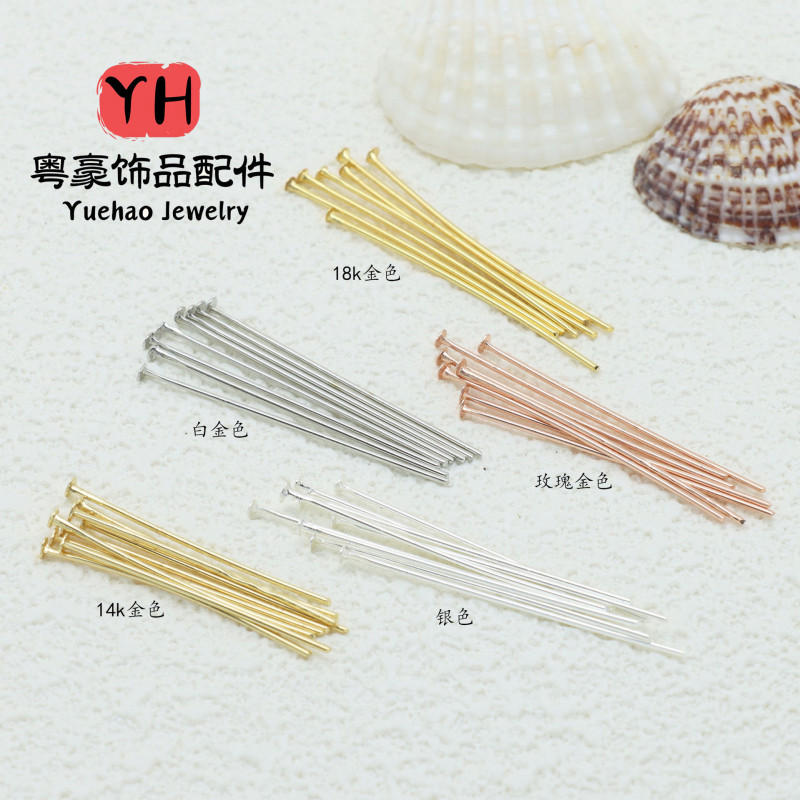 14k Gold-covered Nine-character Needle T-shaped Ball Diy Handmade Beading Jewelry