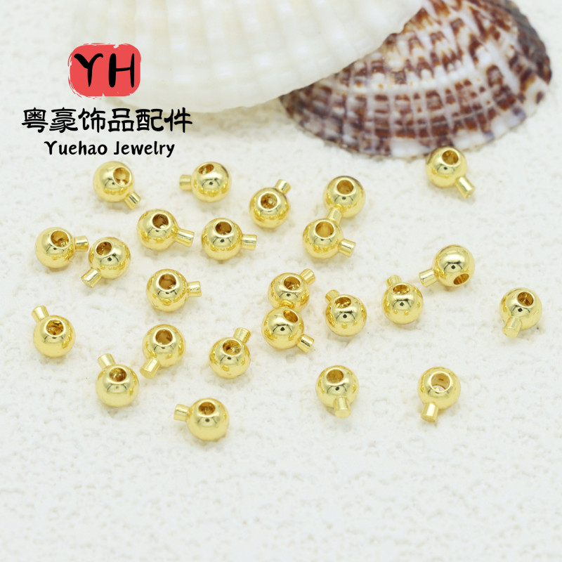 18k Real Gold Flat Closing Buckle, Round Bracelet Positioning Wire Rope Fishing Line