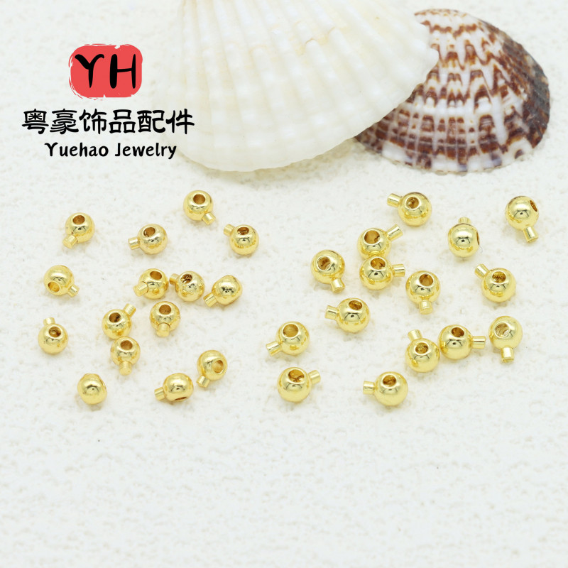 18k Real Gold Flat Closing Buckle, Round Bracelet Positioning Wire Rope Fishing Line