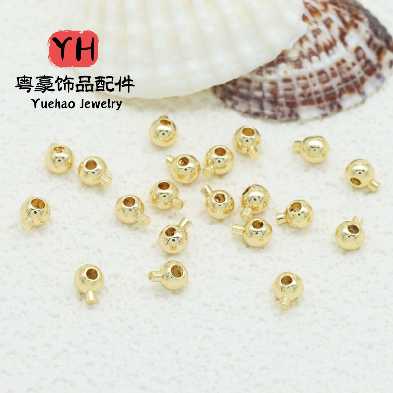 18k Real Gold Flat Closing Buckle, Round Bracelet Positioning Wire Rope Fishing Line