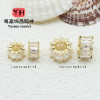 14k Gold-filled Color-preserving Micro-paved Zircon Barrel Beads Beading Accessories Diy