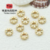 14k Gold-filled, Color-preserving, Micro-paved Zircon, Large Hole Drill Ring, Bead