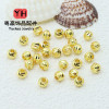 Direct Sales Copper Beads Plated with Color-preserving Gold Faceted Diy Cut Corner