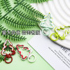 Hand-painted Christmas Tree Spring Buckle Diy Jewelry Accessories Alloy Split Ring Key