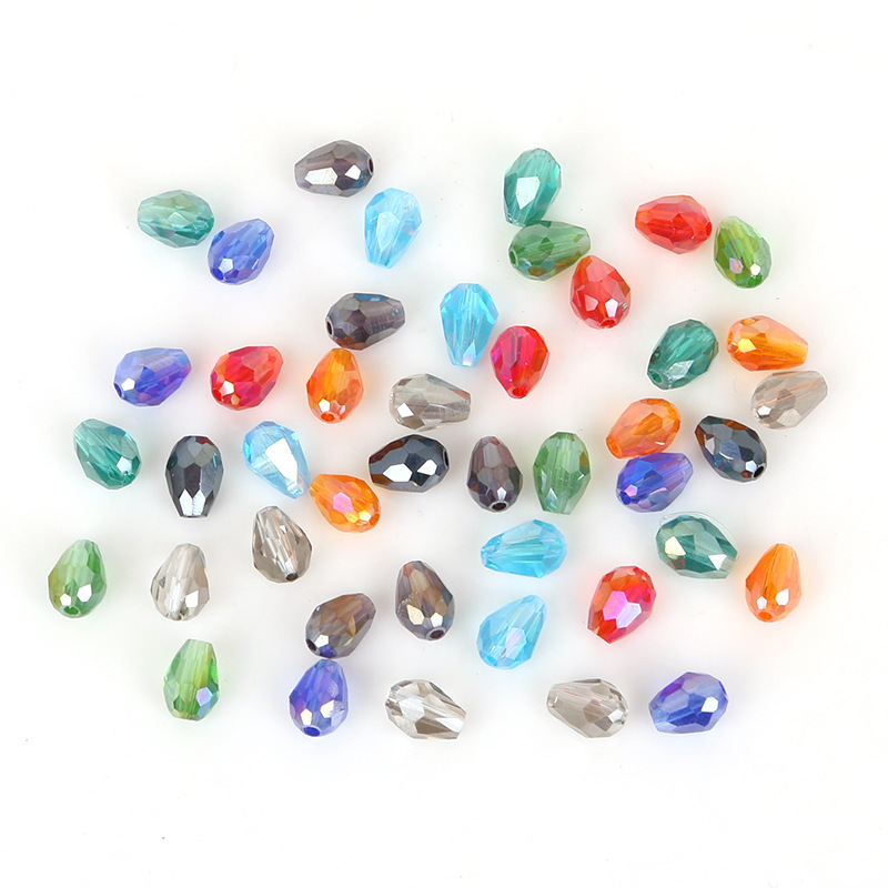 5x7mm Glass Crystal Drop-shaped Beads Loose Handmade Diy Ab Color Plated Accessories