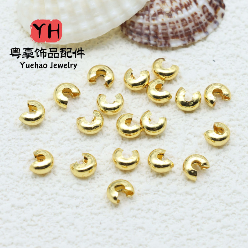 14k Copper-coated Gold Crescent Buckle Bracelet Positioning Wire Glossy Handmade Diy