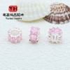 Copper-plated 14k Gold-protected Color Spacer Beads Micro-paved Zircon Barrel Handmade