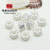 14k Gold-filled Color-preserving Large Hole Double Row Zircon Spacer Beads Beaded Diy