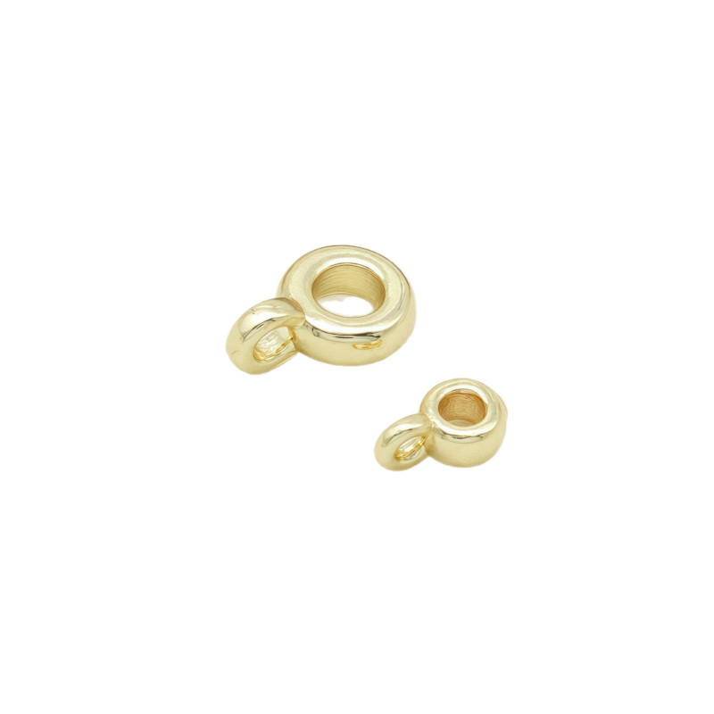 Round Pendant Ring Clasp 14k Gold-covered Color-preserving Diy Jewelry Bracelet Necklace