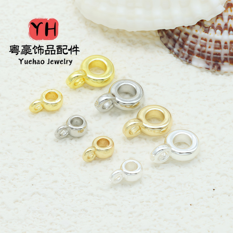 Round Pendant Ring Clasp 14k Gold-covered Color-preserving Diy Jewelry Bracelet Necklace