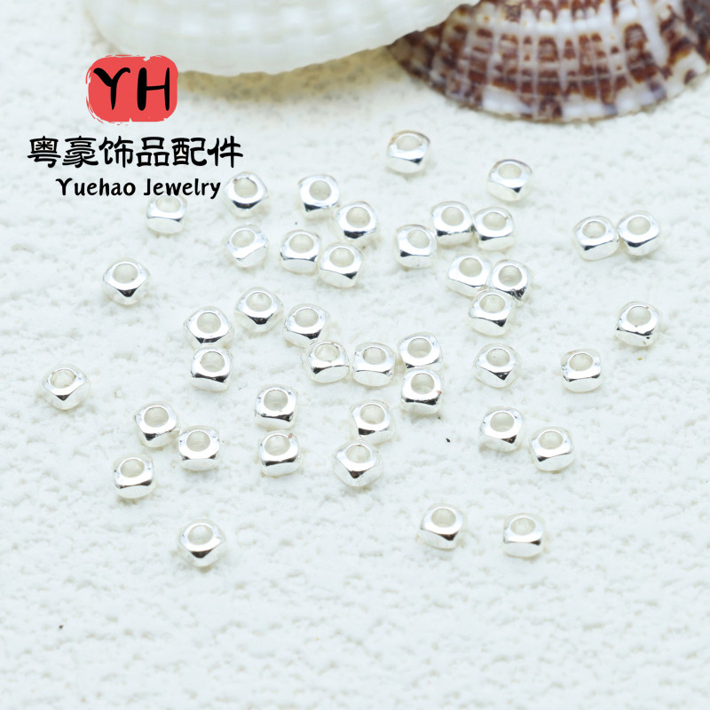 Copper Electroplating Real Gold 18k Gold-covered Color-preserving Square Spacer Diy