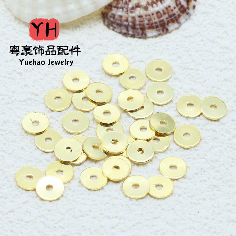 14k18k Gold-filled Color-preserving Ultra-thin Brass Straight-cut Spacer Copper Gasket