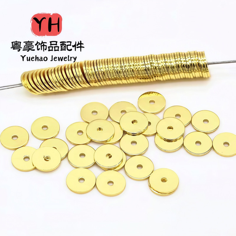 14k18k Gold-filled Color-preserving Ultra-thin Brass Straight-cut Spacer Copper Gasket