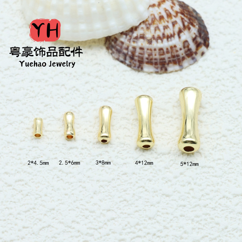 14k Gold-filled Color-preserving Bamboo Spacer Beads, Small Waist Beaded Bracelet