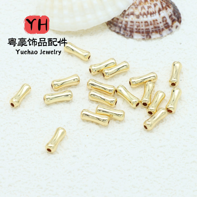 14k Gold-filled Color-preserving Bamboo Spacer Beads, Small Waist Beaded Bracelet