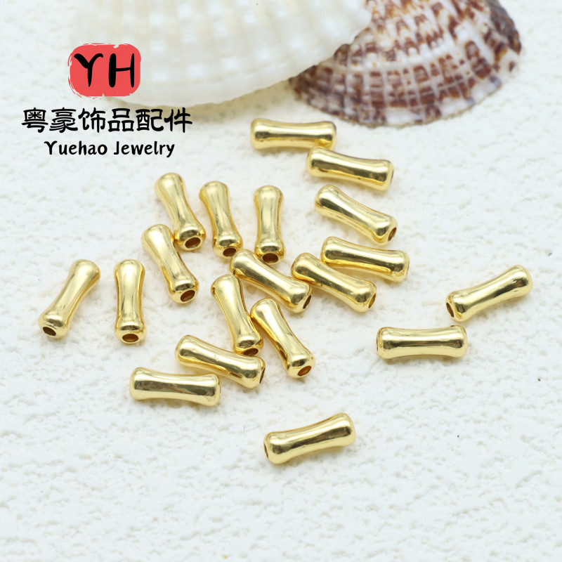 14k Gold-filled Color-preserving Bamboo Spacer Beads, Small Waist Beaded Bracelet