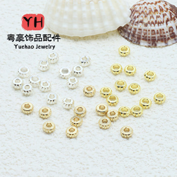 14k Gold-filled Accessories, Cut Flower Tire Beads, Diy Handmade Jewelry, Crescent Tooth