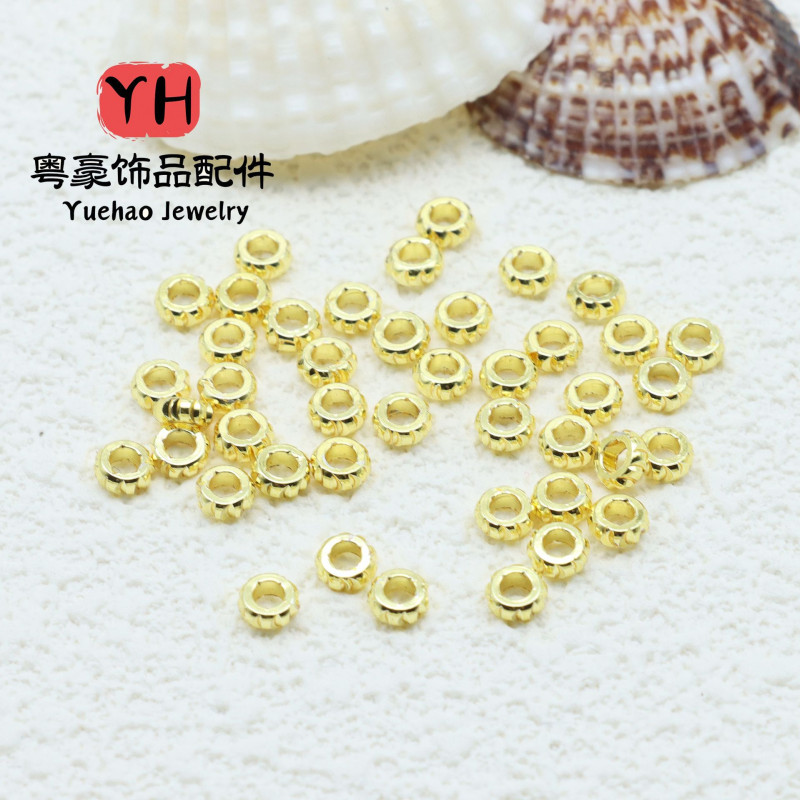 14k Gold-filled Accessories, Cut Flower Tire Beads, Diy Handmade Jewelry, Crescent Tooth