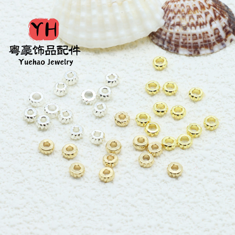 14k Gold-filled Accessories, Cut Flower Tire Beads, Diy Handmade Jewelry, Crescent Tooth