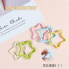 Metal Painted Colorful Five-pointed Star Spring Buckle Jewelry Accessories Handmade Diy