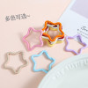 Metal Painted Colorful Five-pointed Star Spring Buckle Jewelry Accessories Handmade Diy